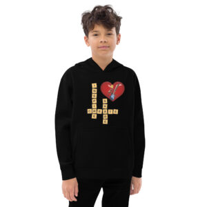 Inspire. Create. Share. Scrabble®️ Inspired Kids fleece hoodie