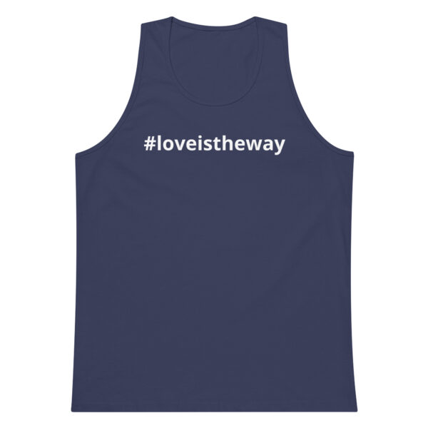 #loveistheway Men’s premium tank top - Image 7