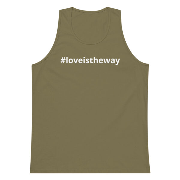 #loveistheway Men’s premium tank top - Image 9