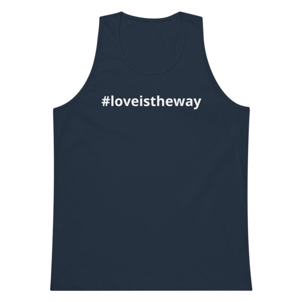 #loveistheway Men’s premium tank top - Image 5