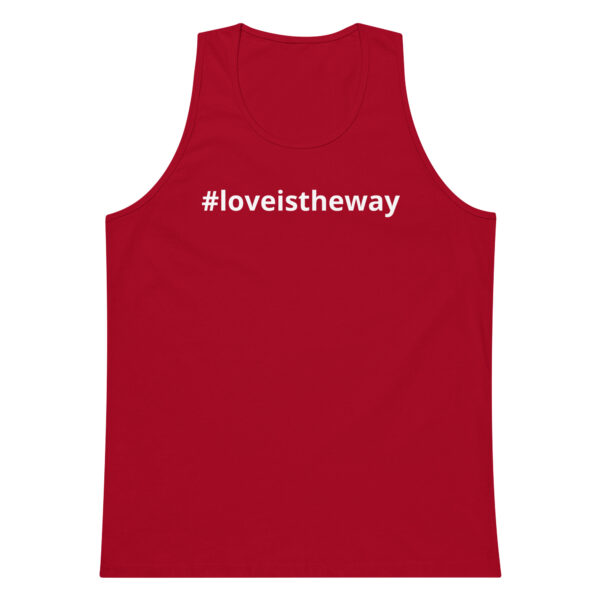 #loveistheway Men’s premium tank top - Image 3