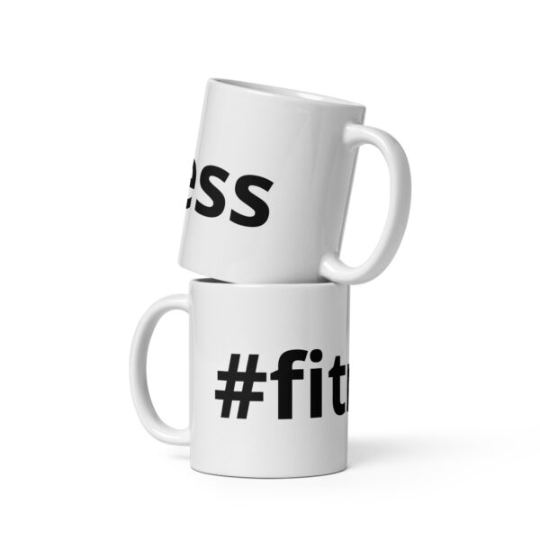 #fitness White glossy mug - Image 2