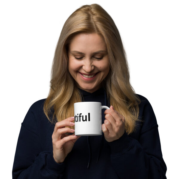 #beautiul White glossy mug - Image 3