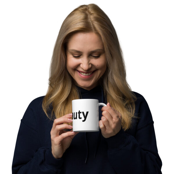 #beauty White glossy mug - Image 3