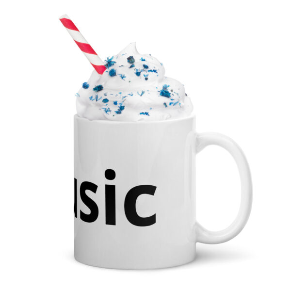 #music White glossy mug - Image 3