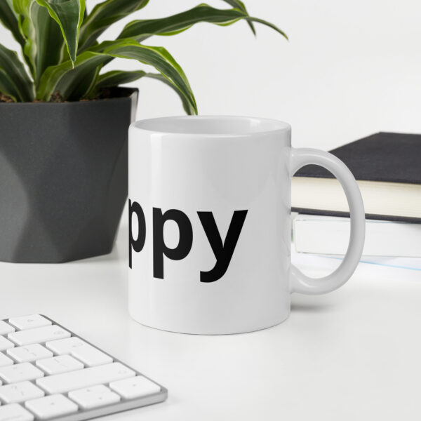 #happy White glossy mug - Image 3
