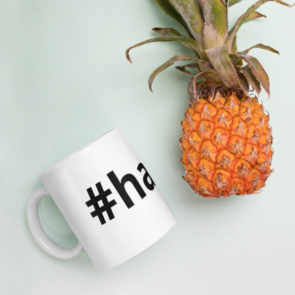 #happy White glossy mug - Image 5