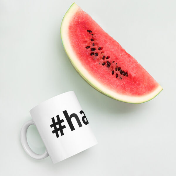 #happy White glossy mug - Image 6