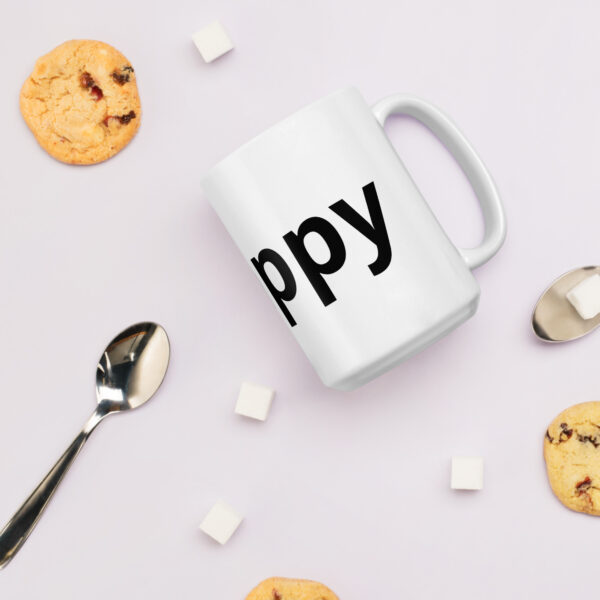 #happy White glossy mug - Image 9