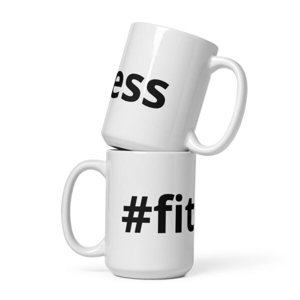 #fitness White glossy mug - Image 3