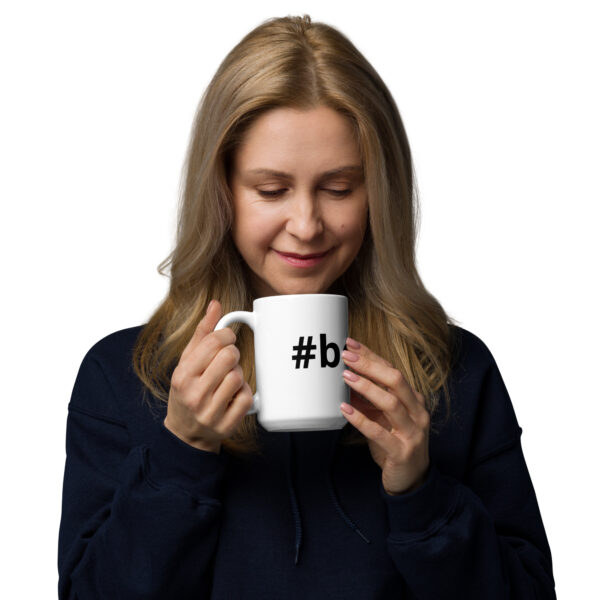 #beauty White glossy mug - Image 4