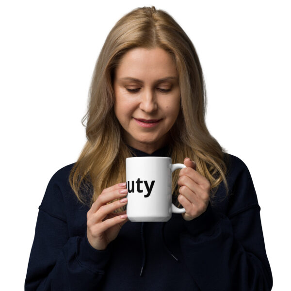 #beauty White glossy mug - Image 5