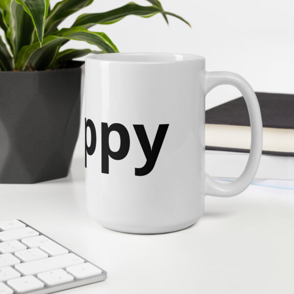 #happy White glossy mug - Image 8