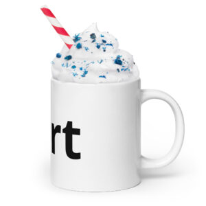 #art White glossy mug