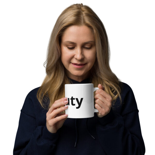 #beauty White glossy mug