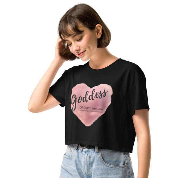 Goddess of Light and Love Women’s crop top - Image 3