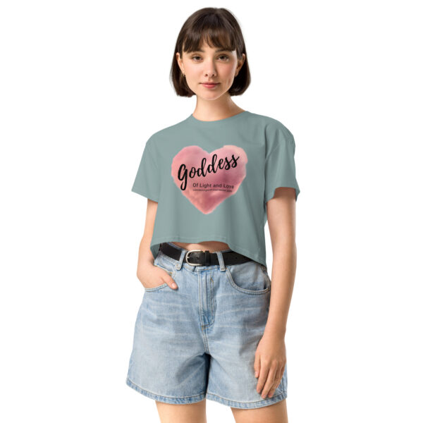 Goddess of Light and Love Women’s crop top - Image 4
