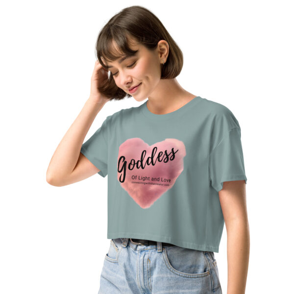 Goddess of Light and Love Women’s crop top - Image 5